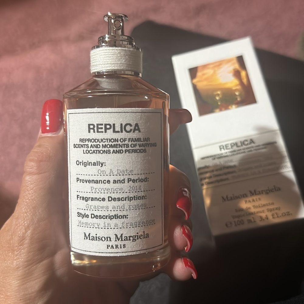 BNIB Maison Margiela Replica Eau de Toilette “ On a Date”. Bottle is 3.4 fl oz